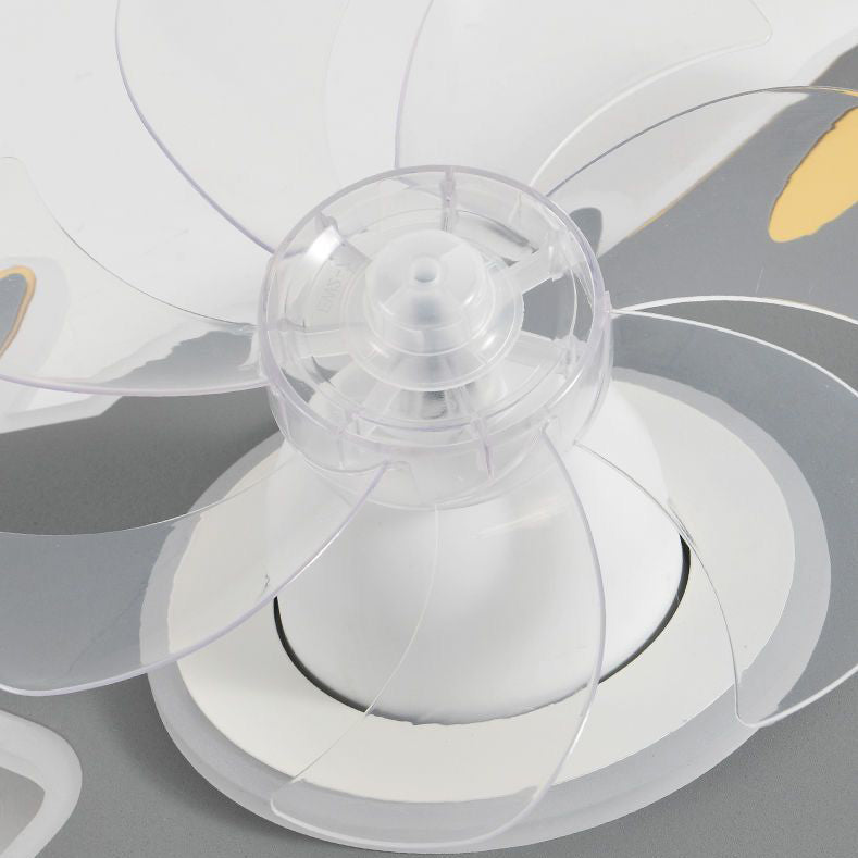Modern Art Deco Airplane Acrylic Iron LED Ceiling Fan Light for Bedroom