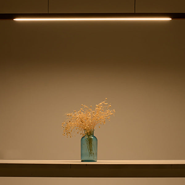 Modern Walnut Wood Aluminum LED Chandelier - Minimalist Island Light for Dining Room