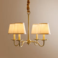Vintage Curved Line Branch Copper Chandelier - 4/6/8 Light Living Room Fixture