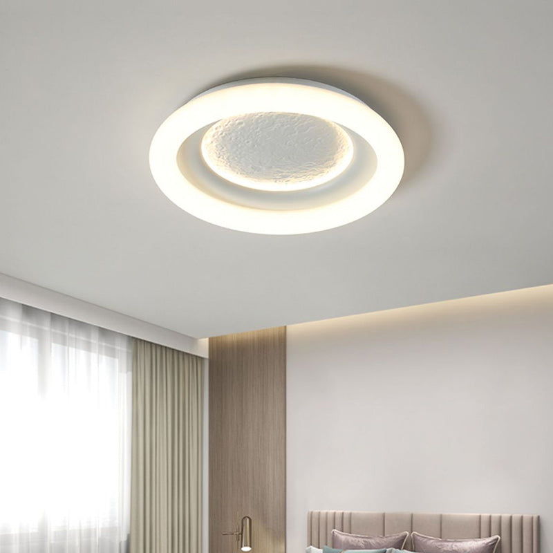 Modern Minimalist Kids Round Astronaut Star PE Iron LED Flush Mount Ceiling Light for Living Room Bedroom Nursery Playroom Decor Astronaut Light Fixtures Children's Room Lighting Outer Space Theme Ceiling Lights