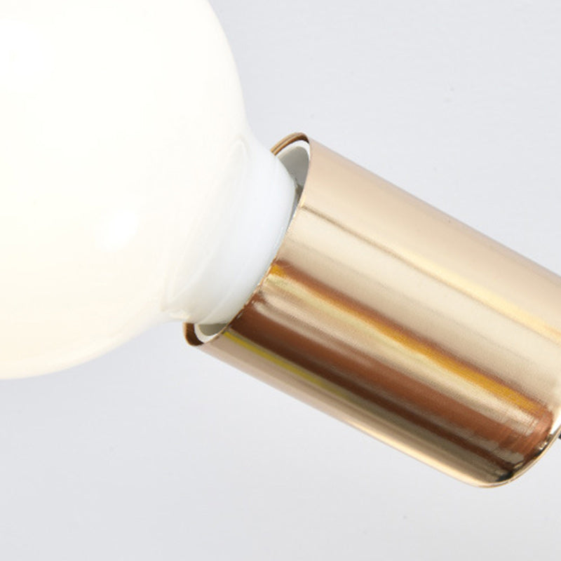 Contemporary Nordic Cross Cylinder Iron 6-Light Semi-Flush Mount Ceiling Light