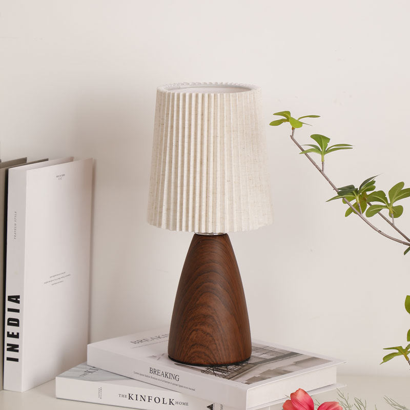 Modern Minimalist Ceramic Table Lamp - Cylinder Cone Design 1-Light for Bedroom