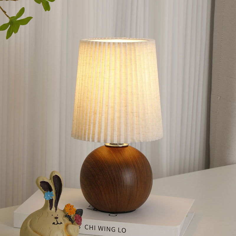 Modern Minimalist Ceramic Table Lamp - Cylinder Cone Design 1-Light for Bedroom