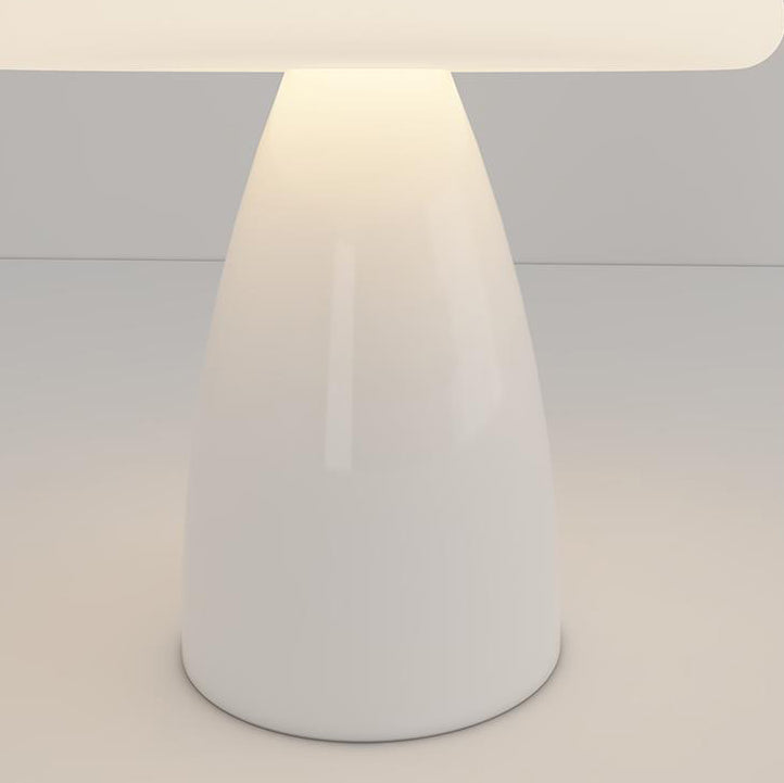 Modern Minimalist Ceramic LED Table Lamp - Round Cylinder Mushroom Design for Bedroom
