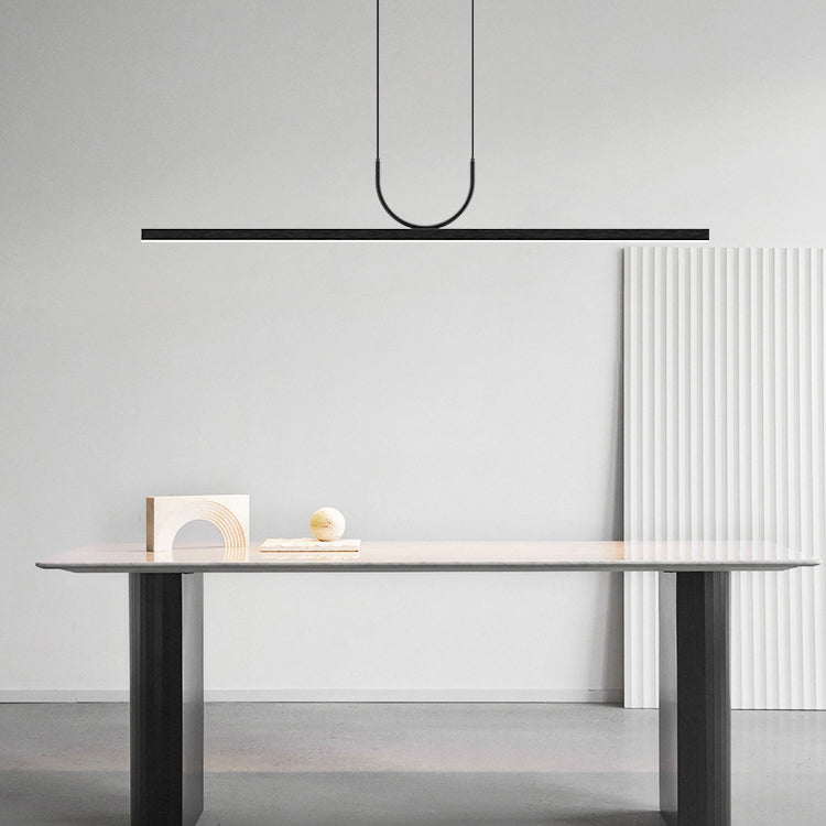 Modern Minimalist LED Chandelier - Square Acrylic Aluminum Island Light for Dining Room
