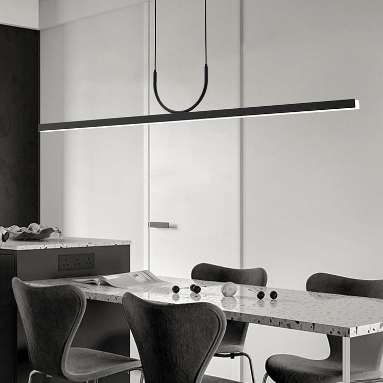 Modern Minimalist LED Chandelier - Square Acrylic Aluminum Island Light for Dining Room