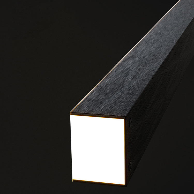 Modern Minimalist LED Chandelier - Square Acrylic Aluminum Island Light for Dining Room