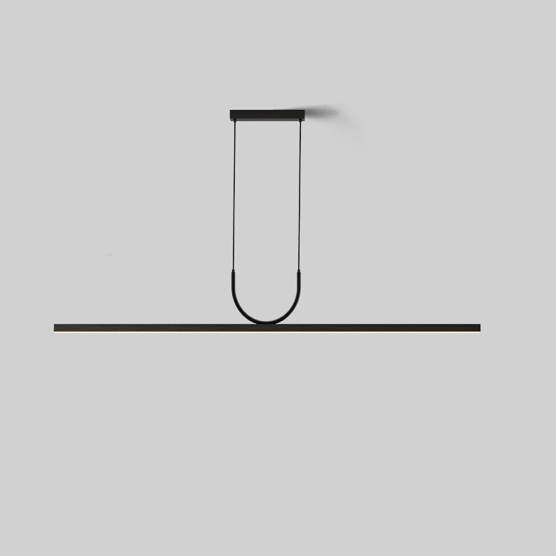 Modern Minimalist LED Chandelier - Square Acrylic Aluminum Island Light for Dining Room