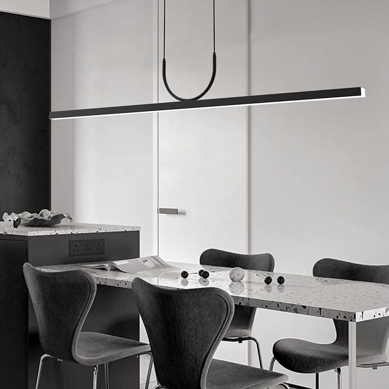Modern Minimalist LED Chandelier - Square Acrylic Aluminum Island Light for Dining Room