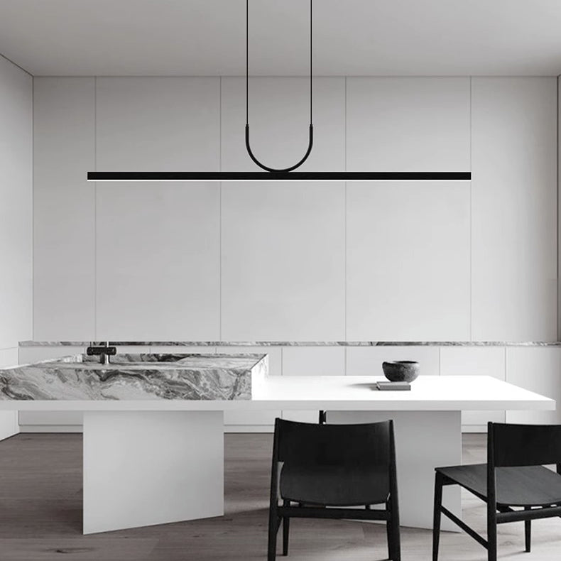 Modern Minimalist LED Chandelier - Square Acrylic Aluminum Island Light for Dining Room