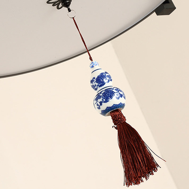 Traditional Chinese Bamboo Pattern Chandelier 3-Light Fixture for Living Room