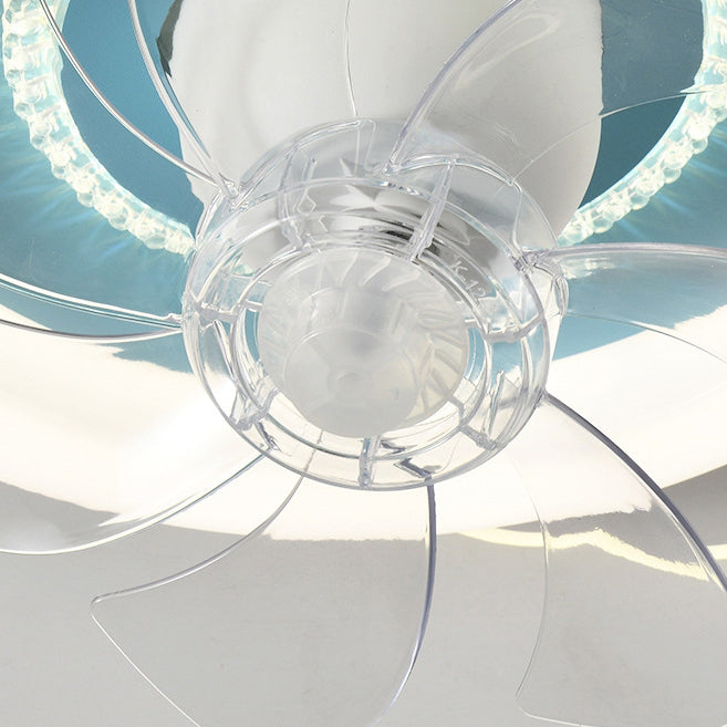 Modern Minimalist Clouds Airplanes Crown LED Flush Mount Ceiling Fan Light for Bedroom