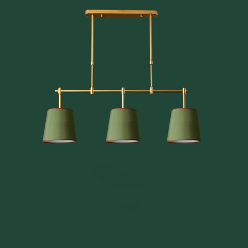 Contemporary Scandinavian 3-Light Fabric Iron Chandelier for Living Room