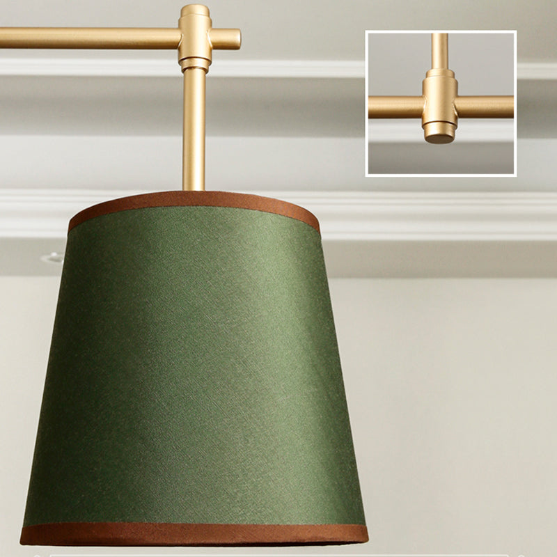 Contemporary Scandinavian 3-Light Fabric Iron Chandelier for Living Room