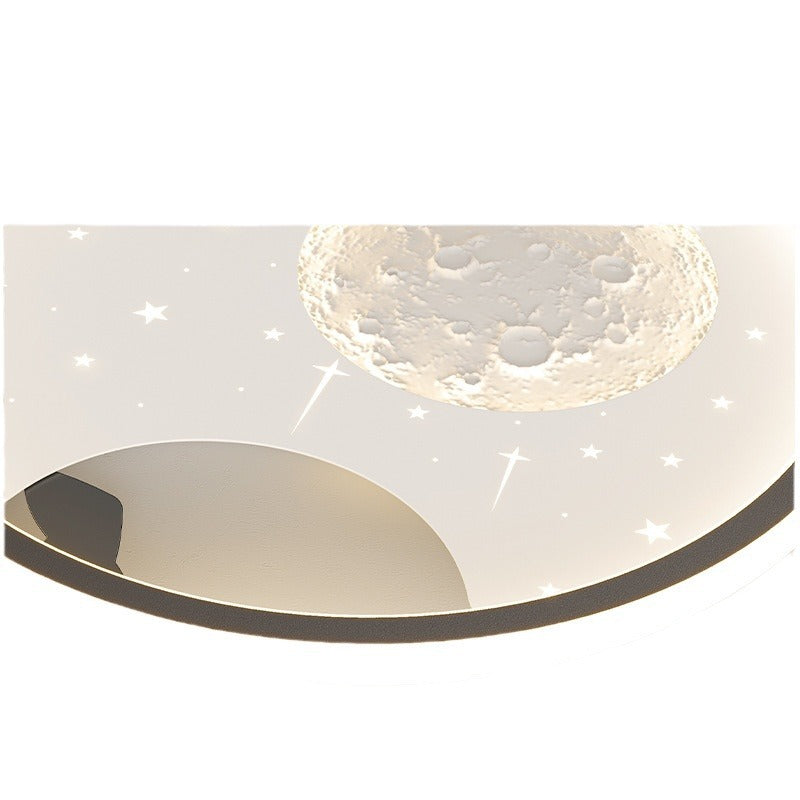 Modern Art Deco Kids Panda Planet Round Acrylic Resin Iron LED Flush Mount Ceiling Light Living Room Kids Bedroom Nursery Decor Stylish Lighting Fixture Cute Panda Design Modern Ceiling Light for Children’s Room Stylish Acrylic Light Fixture LED Ceiling L