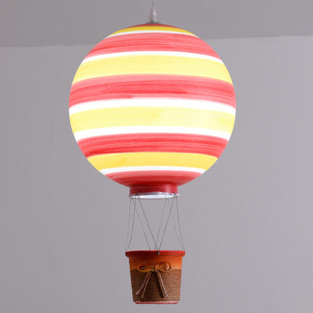 Contemporary Scandinavian Kids Metal Hot Air Balloon Pendant Light