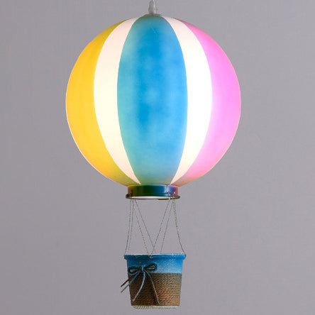 Contemporary Scandinavian Kids Metal Hot Air Balloon Pendant Light