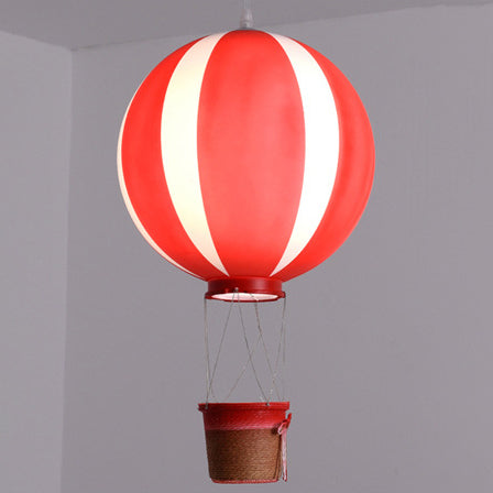 Contemporary Scandinavian Kids Metal Hot Air Balloon Pendant Light