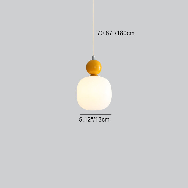 Contemporary Nordic Resin PE Ball Pendant Light for Bedside