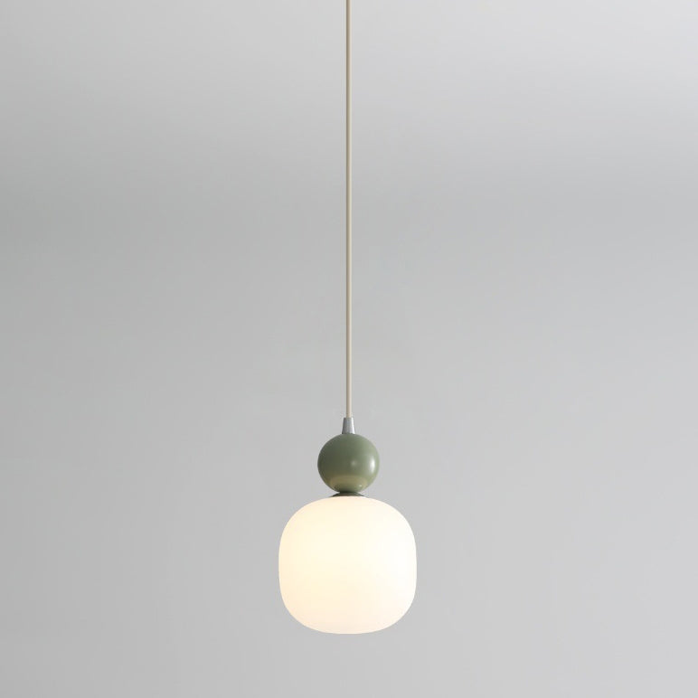 Contemporary Nordic Resin PE Ball Pendant Light for Bedside