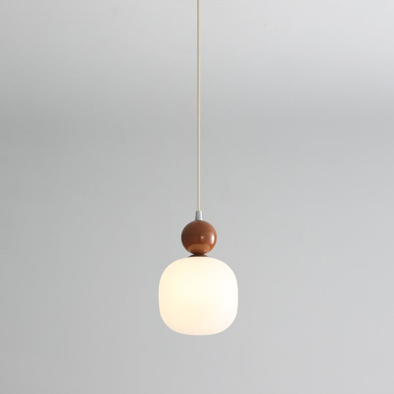 Contemporary Nordic Resin PE Ball Pendant Light for Bedside