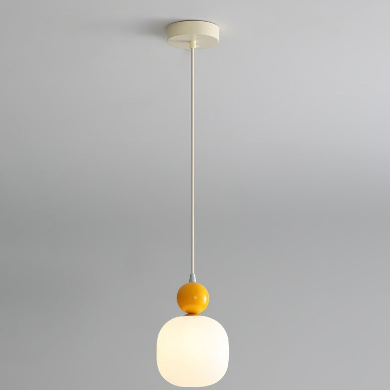Contemporary Nordic Resin PE Ball Pendant Light for Bedside