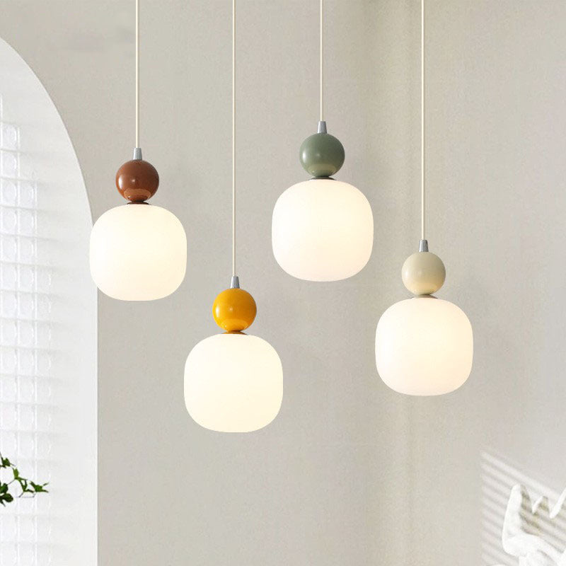 Contemporary Nordic Resin PE Ball Pendant Light for Bedside