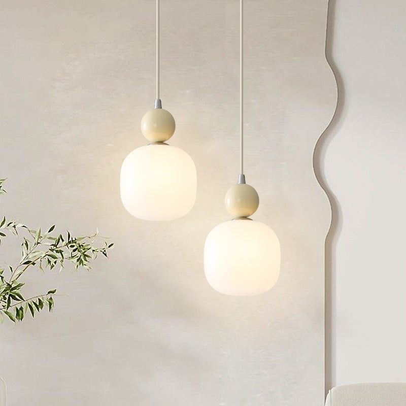 Contemporary Nordic Resin PE Ball Pendant Light for Bedside