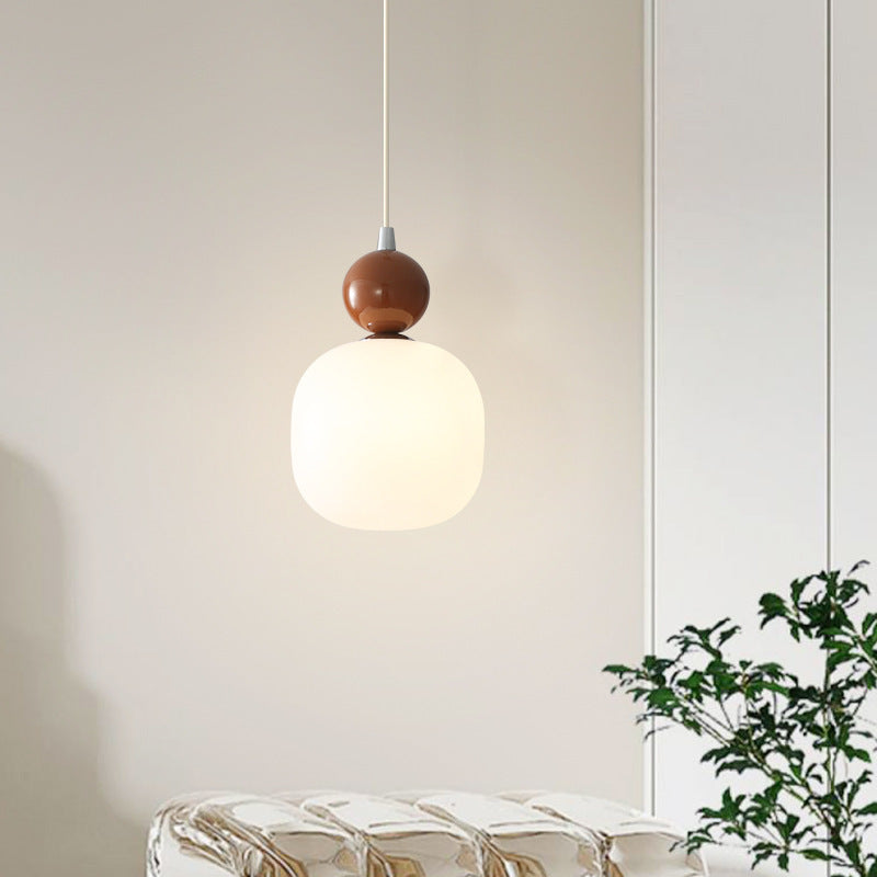 Contemporary Nordic Resin PE Ball Pendant Light for Bedside