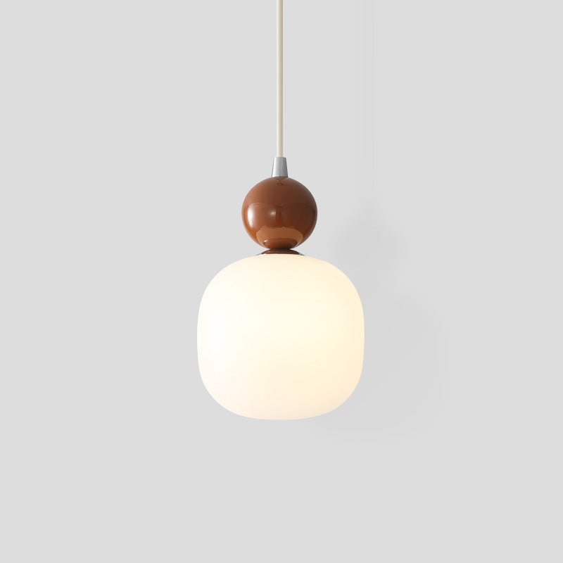 Contemporary Nordic Resin PE Ball Pendant Light for Bedside
