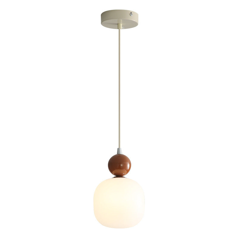 Contemporary Nordic Resin PE Ball Pendant Light for Bedside