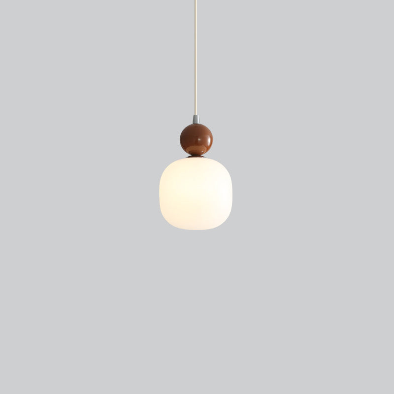Contemporary Nordic Resin PE Ball Pendant Light for Bedside