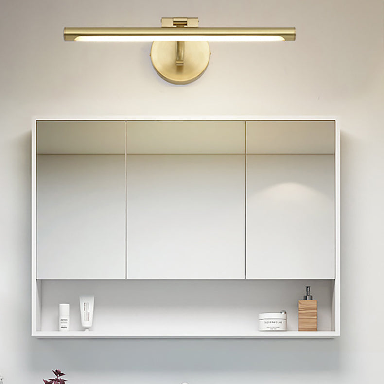 Modern Minimalist Copper LED Wall Sconce for Bathroom Vanity Lighting