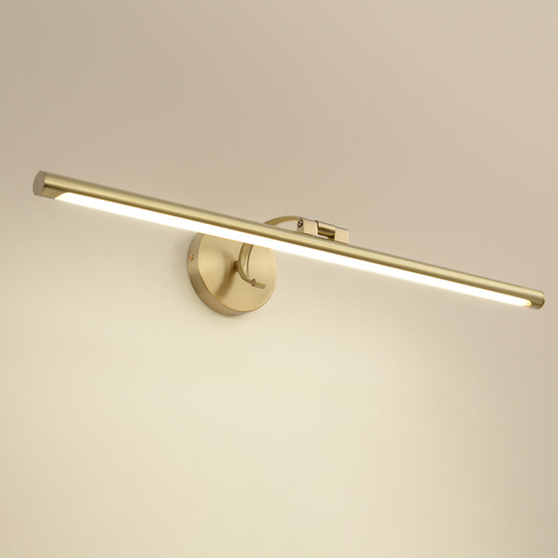 Modern Minimalist Copper LED Wall Sconce for Bathroom Vanity Lighting