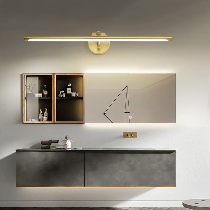 Modern Minimalist Copper LED Wall Sconce for Bathroom Vanity Lighting
