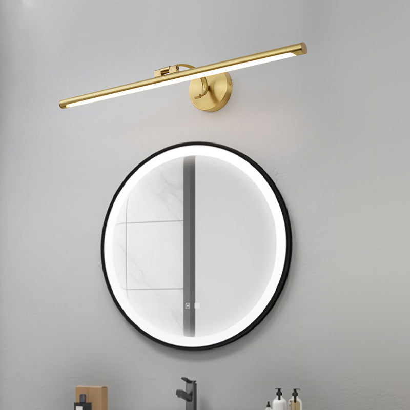 Modern Minimalist Copper LED Wall Sconce for Bathroom Vanity Lighting