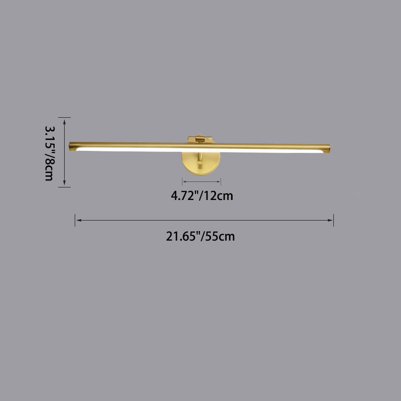Modern Minimalist Copper LED Wall Sconce for Bathroom Vanity Lighting