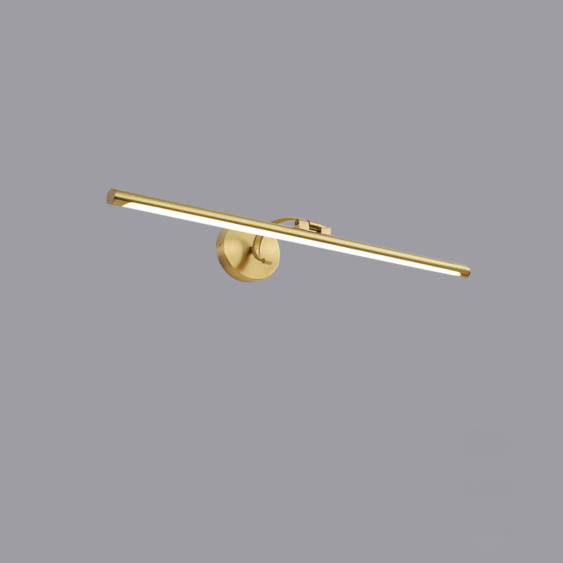 Modern Minimalist Copper LED Wall Sconce for Bathroom Vanity Lighting