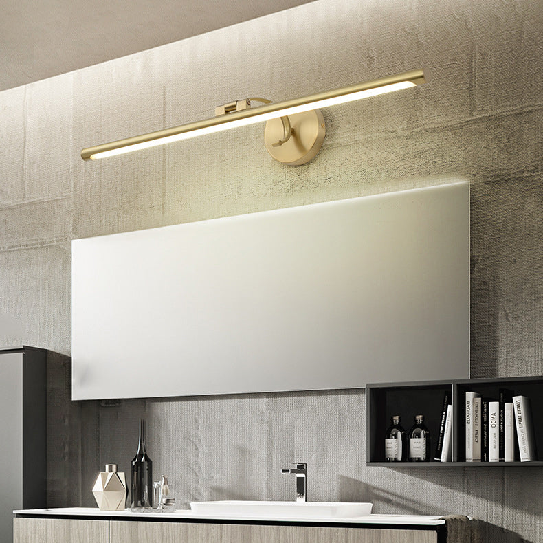 Modern Minimalist Copper LED Wall Sconce for Bathroom Vanity Lighting