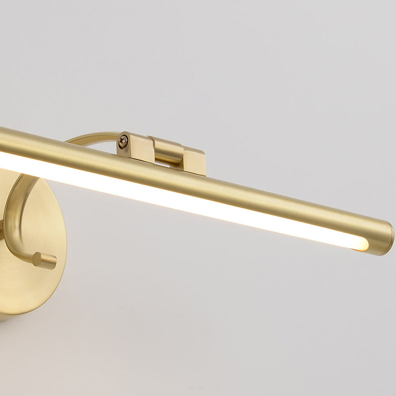 Modern Minimalist Copper LED Wall Sconce for Bathroom Vanity Lighting