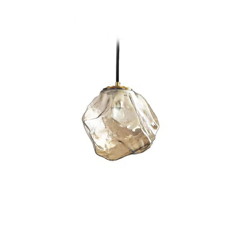 Modern Minimalist Metal Glass Pendant Light for Bedside
