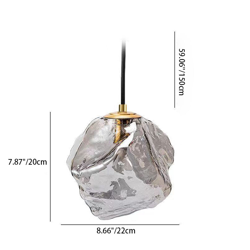 Modern Minimalist Metal Glass Pendant Light for Bedside