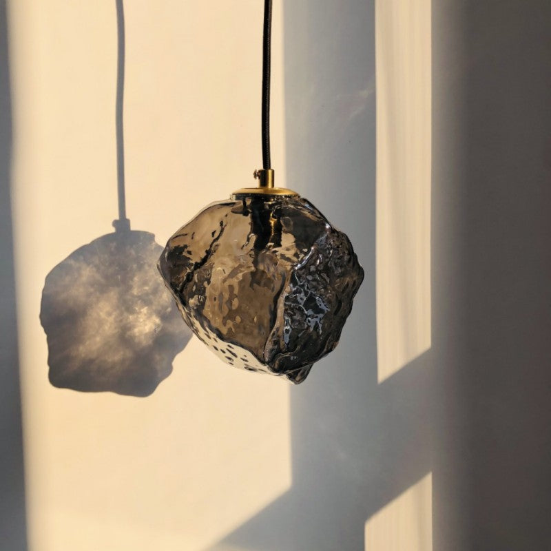 Modern Minimalist Metal Glass Pendant Light for Bedside