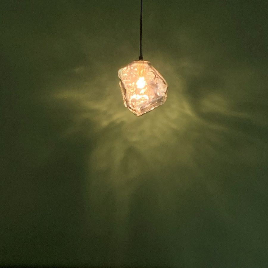 Modern Minimalist Metal Glass Pendant Light for Bedside