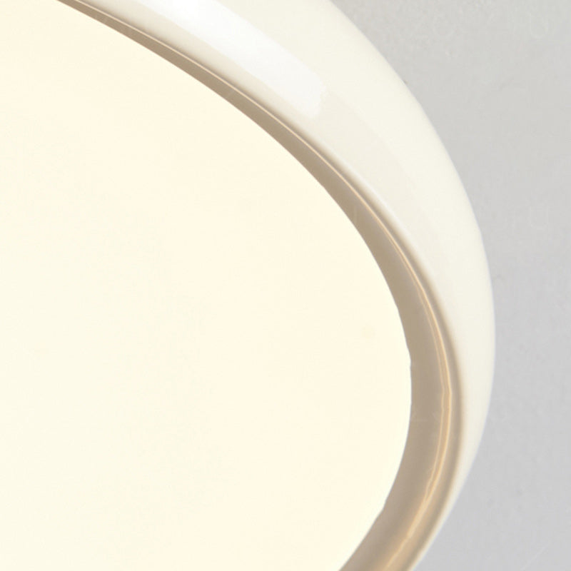 Modern Minimalist LED Semi-Flush Mount Ceiling Light - Adjustable Round Design for Bedroom