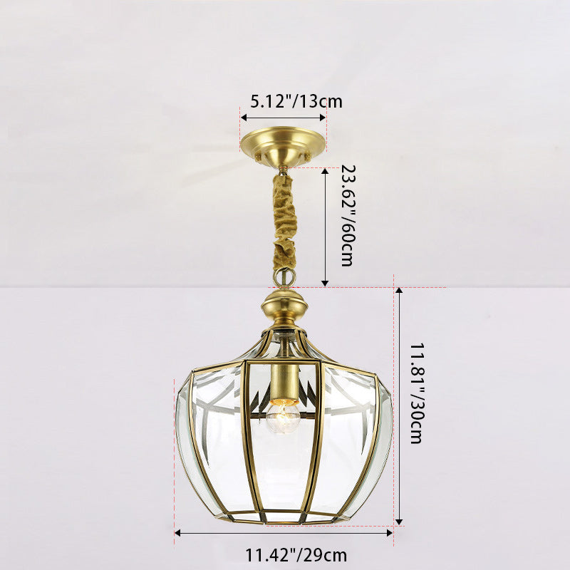 Modern Mid-Century Waterproof Copper Glazed Rhombic Cylinder Chandelier - 1/3/4 Light for Outdoor Patio