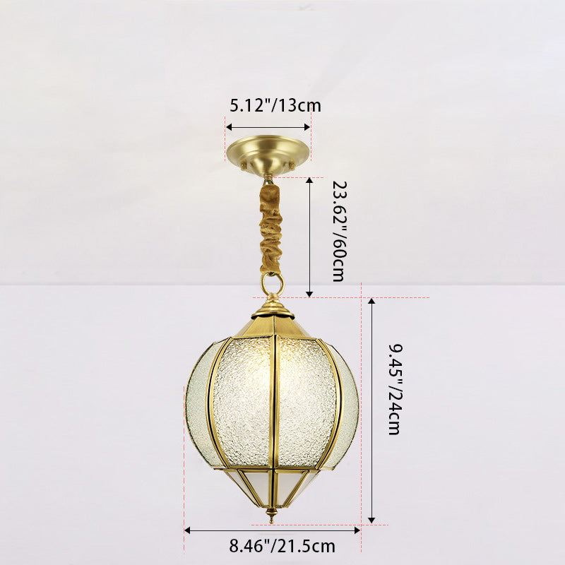 Modern Mid-Century Waterproof Copper Glazed Rhombic Cylinder Chandelier - 1/3/4 Light for Outdoor Patio