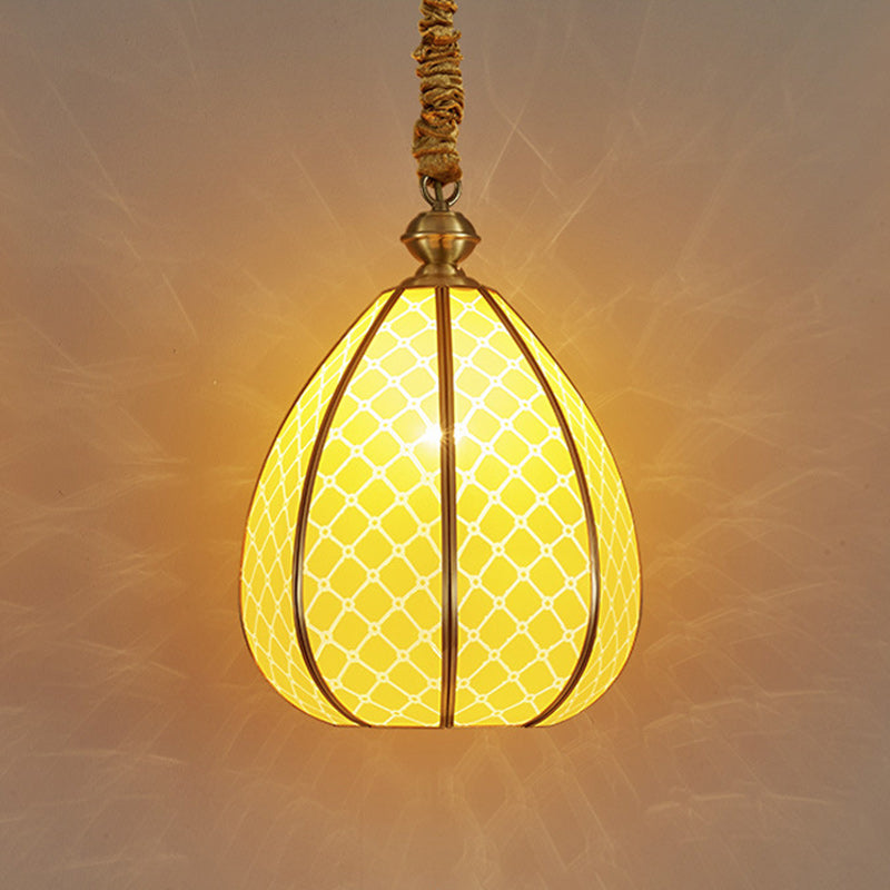 Modern Mid-Century Waterproof Copper Glazed Rhombic Cylinder Chandelier - 1/3/4 Light for Outdoor Patio