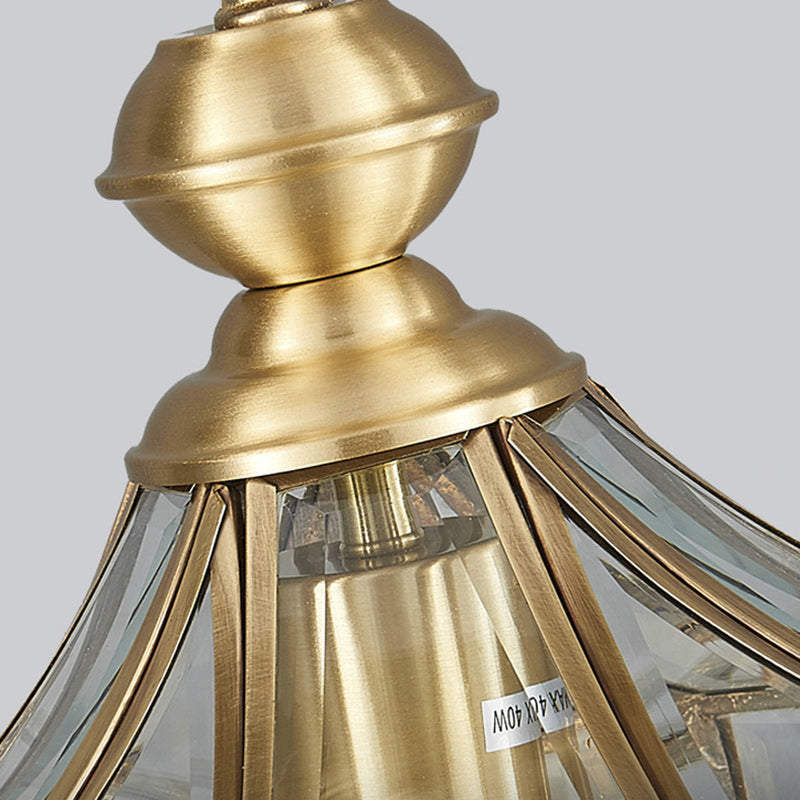 Modern Mid-Century Waterproof Copper Glazed Rhombic Cylinder Chandelier - 1/3/4 Light for Outdoor Patio