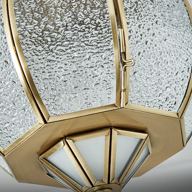 Modern Mid-Century Waterproof Copper Glazed Rhombic Cylinder Chandelier - 1/3/4 Light for Outdoor Patio